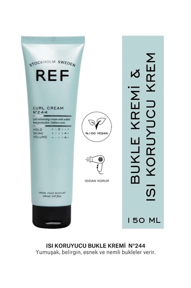 REF STOCKHOLM Curl Cream N°244 150 Ml Isı Koruyucu Bukle Kremi ürün görseli 1