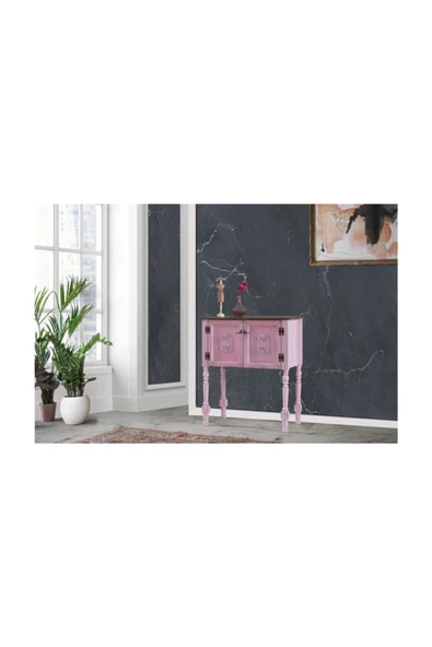 Onurdesign Ahşap Pastel Boyalı Eskitme Tarz Dresuar ürün görseli 1
