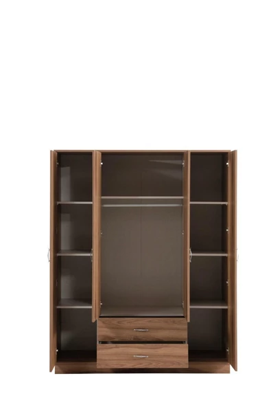 Onurdesign 4 Kapaklı Dolap Ceviz - Resim 2