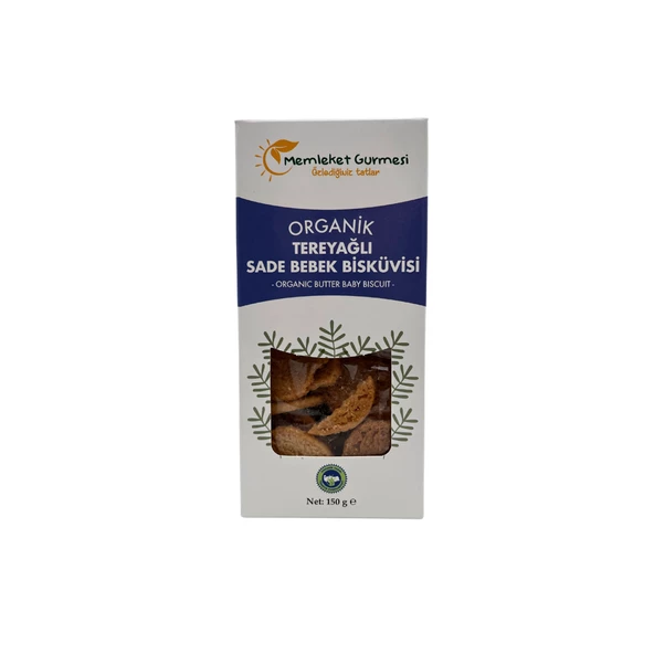 Organik Tereyağlı Sade Bebek Bisküvisi 150 gr MG ürün görseli 1