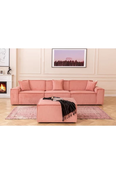 Onurdesign Pink Köşe Koltuk Takımı - Resim 2