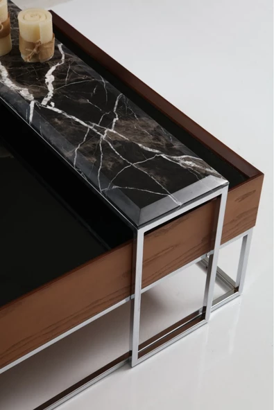 Onurdesign Taç Ceviz Orta Sehpa - Resim 3