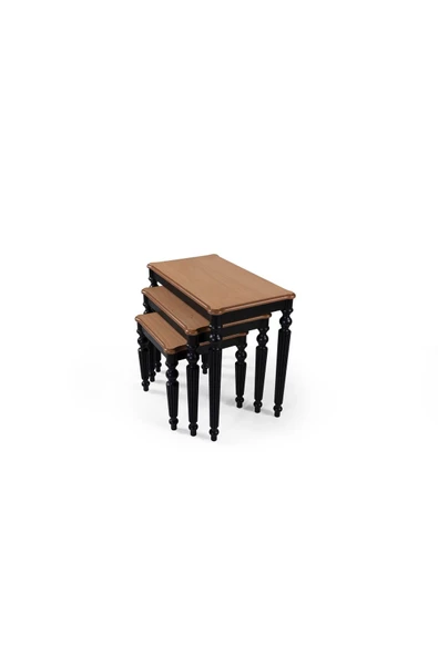 Onurdesign Mira Ahşap 3lü Zigon Sehpa ürün görseli 1