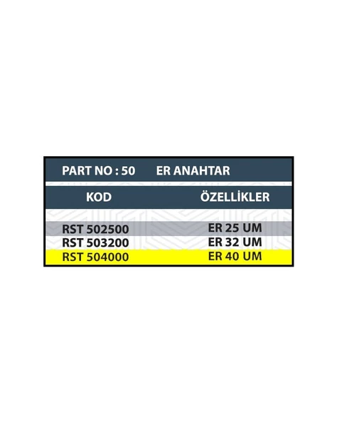 ER40 PENS ANAHTARI - Resim 2