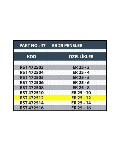 ER25 12MM CNC PENSİ - Resim 2