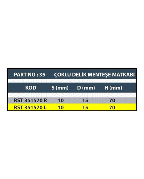 15x70 SOL ÇOKLU DELİK MATKABI - Resim 3