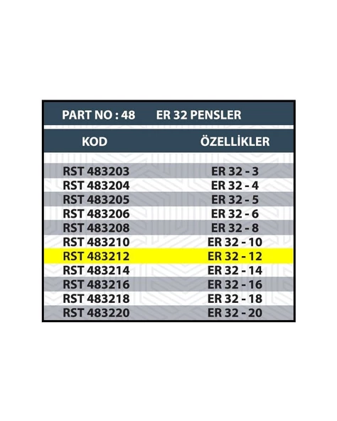 ER32 12MM CNC PENSİ - Resim 2