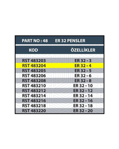 ER32 4MM CNC PENSİ - Resim 2