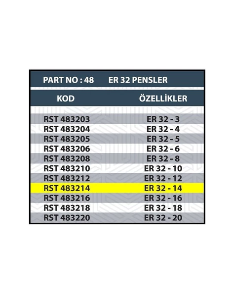 ER32 14MM CNC PENSİ - Resim 2