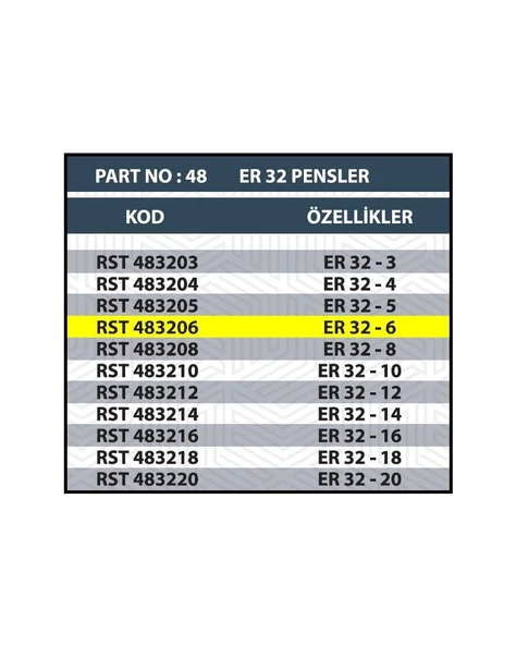 ER32 6MM CNC PENSİ - Resim 2
