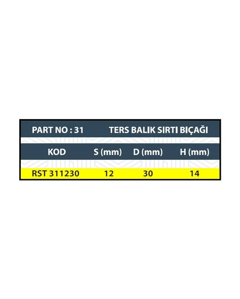 RESİSTE TERS BALIK SIRTI BIÇAĞI - Resim 3