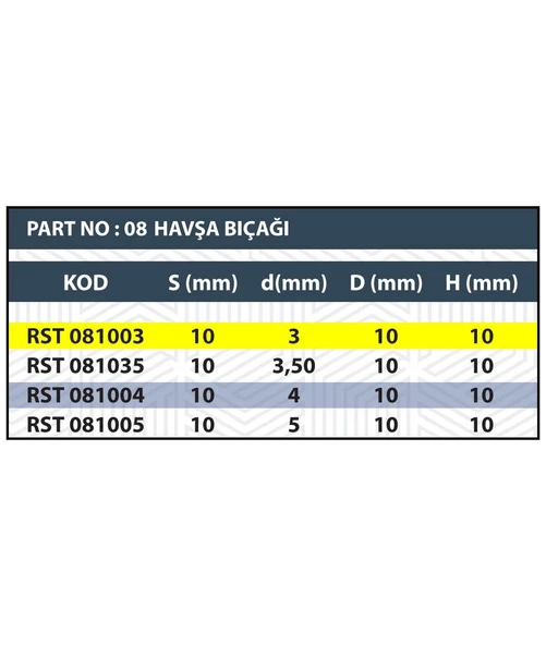 3MM HAVŞA BIÇAĞI - Resim 3