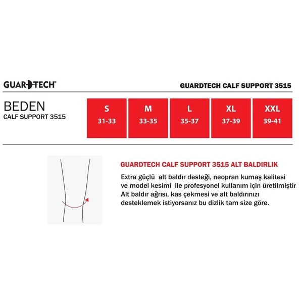 Guardtech Calf Support 3515 - Resim 6