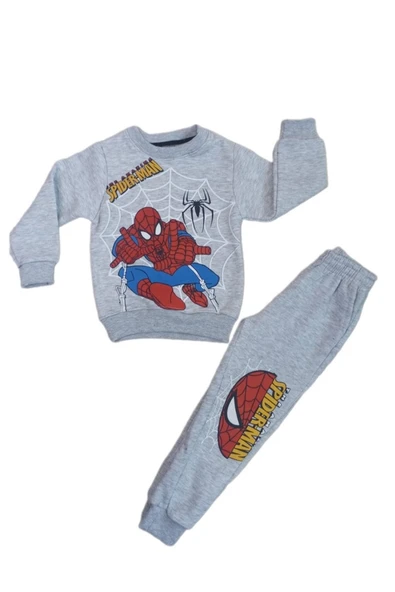 Erkek Çocuk Spiderman Baskılı 5/8 Yaş Eşofman Takımı ürün görseli 1