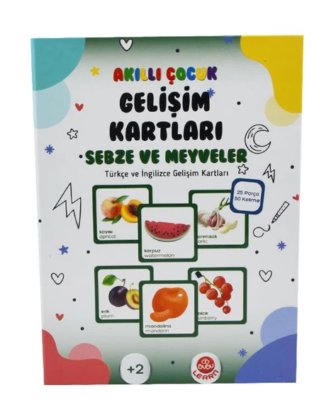 Akıllı Çocuk Gelişim Kartları Sebze ve Meyveler Bubu ürün görseli 1