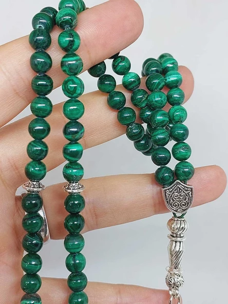 Malakit Taşı 99luk Tesbih 6mm (4965) - Resim 2