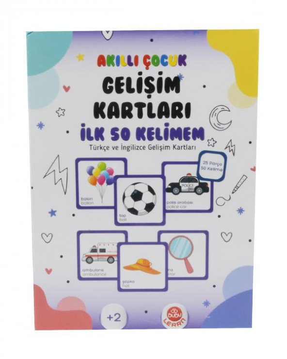 Akıllı Çocuk Gelişim Kartları İlk 50 Kelimem Bubu ürün görseli 1