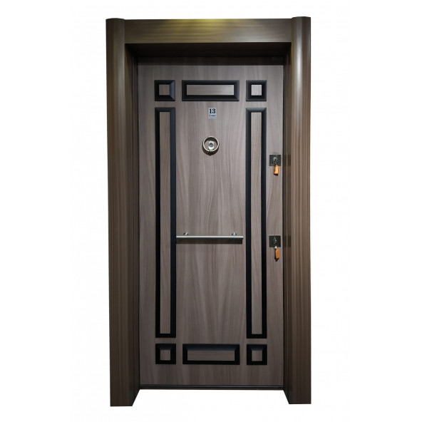TEZ-2467 Eskitme Tanganika Kabartmalı Model Daire Giriş Kapısı, Çelik Kapısı, Villa Kapısı ürün görseli 1