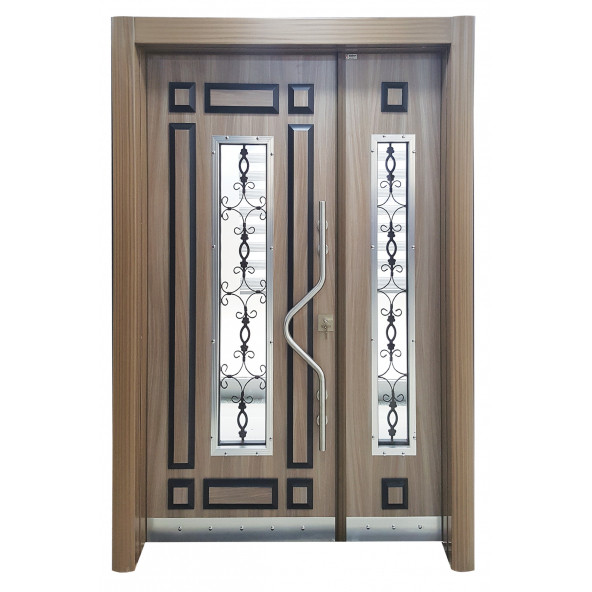 TEZ-0143 Eskitme Kasalı Kabartmalı Model Apartman Giriş Kapısı, Dış Mekan Kapısı ürün görseli 1