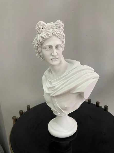 Apollont Büst Heykel Biblo - Resim 6