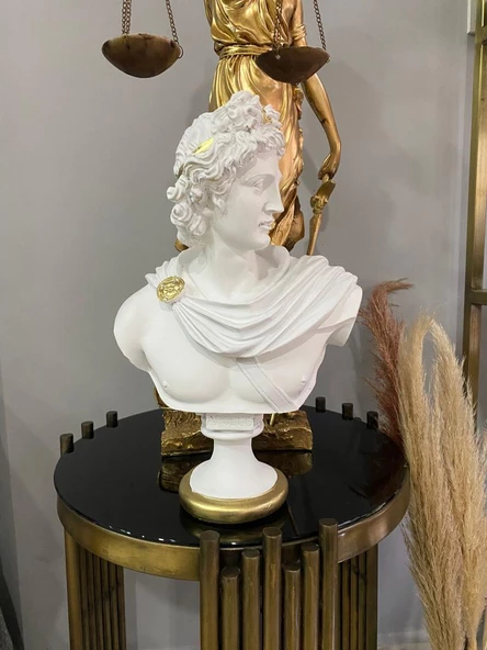 Apollont Büst Heykel Biblo - Resim 9