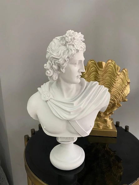 Apollont Büst Heykel Biblo - Resim 5