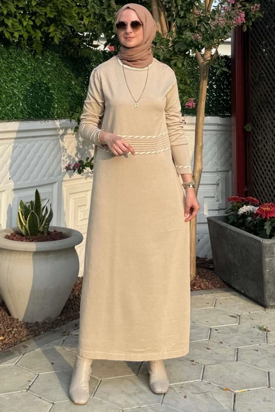 Samanyolu Taş Triko Elbise - Resim 3