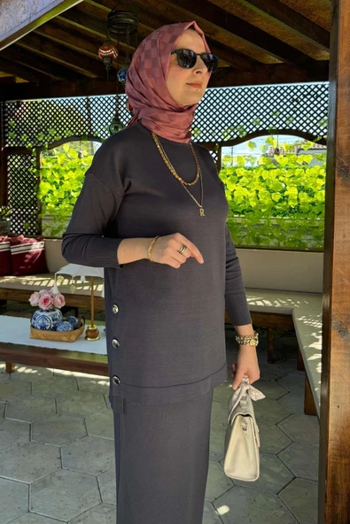 Sezen Triko Takım Antrasit - Resim 5