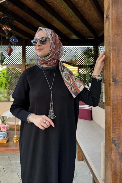 Dora Triko Tunik Siyah - Resim 5
