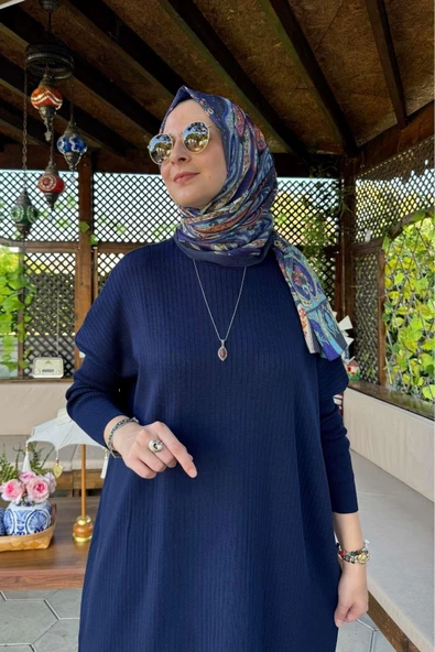 Dora Triko Tunik Lacivert - Resim 2