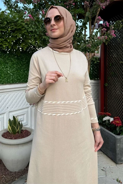 Samanyolu Taş Triko Elbise - Resim 4
