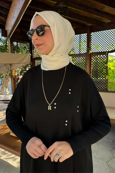 Melda Triko Tunik Siyah - Resim 7