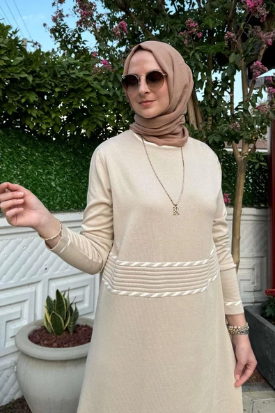 Samanyolu Taş Triko Elbise - Resim 2