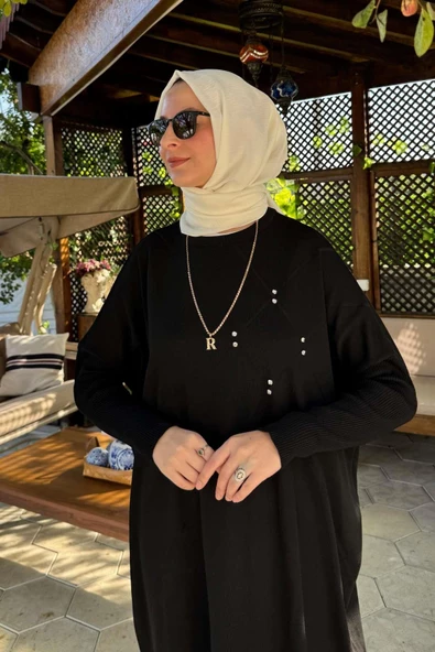 Melda Triko Tunik Siyah - Resim 2