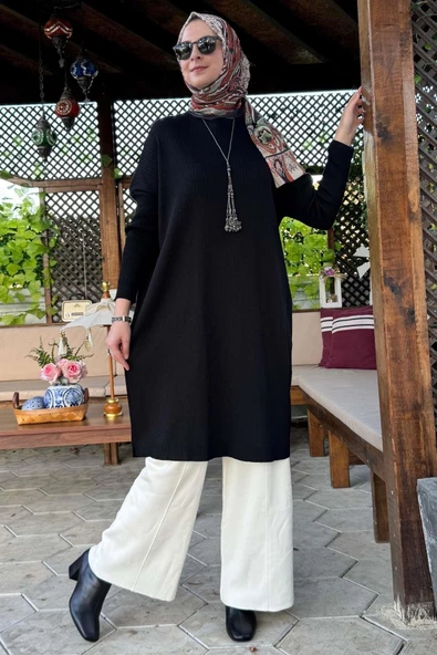 Dora Triko Tunik Siyah - Resim 3