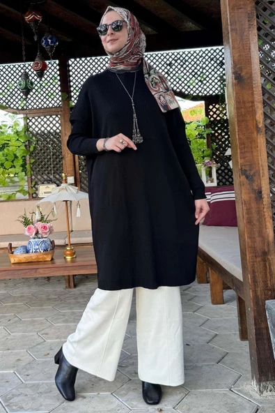 Dora Triko Tunik Siyah - Resim 6