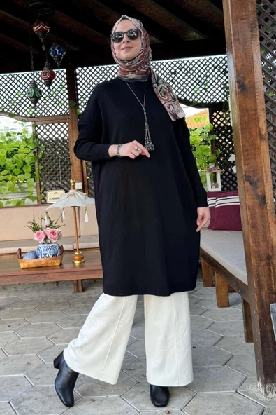 Dora Triko Tunik Siyah - Resim 4