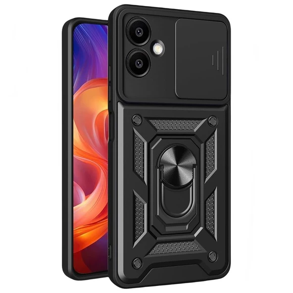 Gpack Samsung Galaxy A06 Kılıf Pars Sürgülü Vega Yüzüklü Sert Silikon ürün görseli 1
