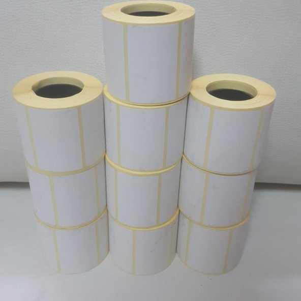 BARKOD ETİKETİ EKO TERMAL KUŞE 1 ADET FİYATI 500 SARIM 80X80 ürün görseli 1