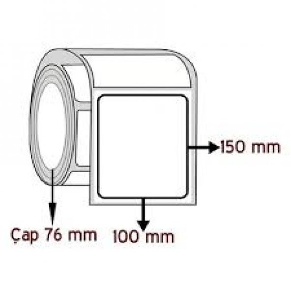 BARKOD ETİKETİ TERMAL KUŞE 250 SARIM 100X150 ürün görseli 1