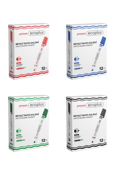 penmark Ecoplus Beyaz Tahta Kalemi 4 Kutu Set ürün görseli 1