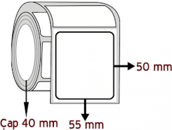 50X55 BARKOD ETİKETİ 500 SARIM YAN YANA 2 Lİ ürün görseli 1
