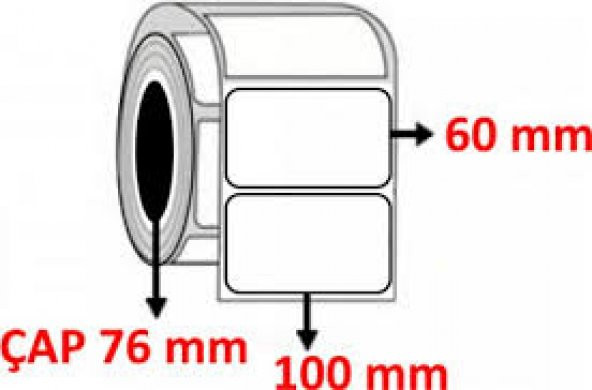 60X100 BARKOD ETİKETİ EKO TERMAL 500 SARIM ürün görseli 1
