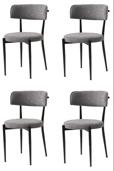 Gözde Sandalye Metal 4 Li Set Cafe,Restaurant,Mutfak,Salon,Yemek Odası Sandalyesi ürün görseli 1