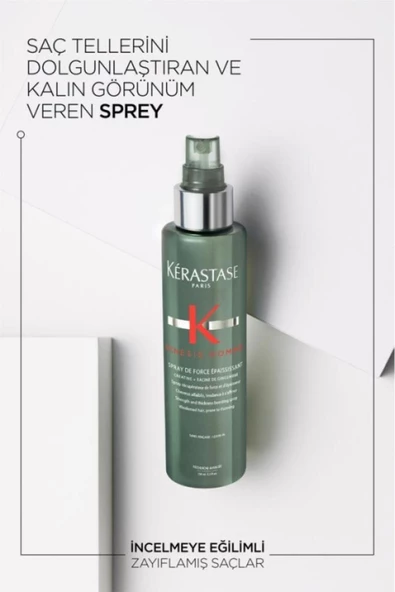 Genesis Homme Spray De Force Epaississant 150 ml - Resim 3