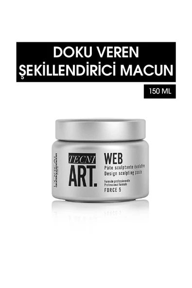L'OREAL PROFESSİONNEL  L'OREAL PROFESSİONNEL Techni Art Web Doku Veren Şekillendirici Macun 150 Ml ürün görseli 1
