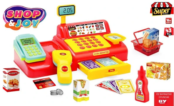 Bayraktar Shop & Joy Yazar Kasa Alış Veriş Seti BP-578 ürün görseli 1