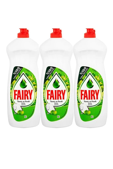 Fairy Bulaşık Deterjanı Elma 650 ml x 3 Adet ürün görseli 1