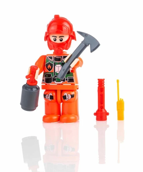 Bayraktar PVC Kutuda Küçük İtfaiye Yapı Oyuncak (LEGO) BP-602 ürün görseli 1