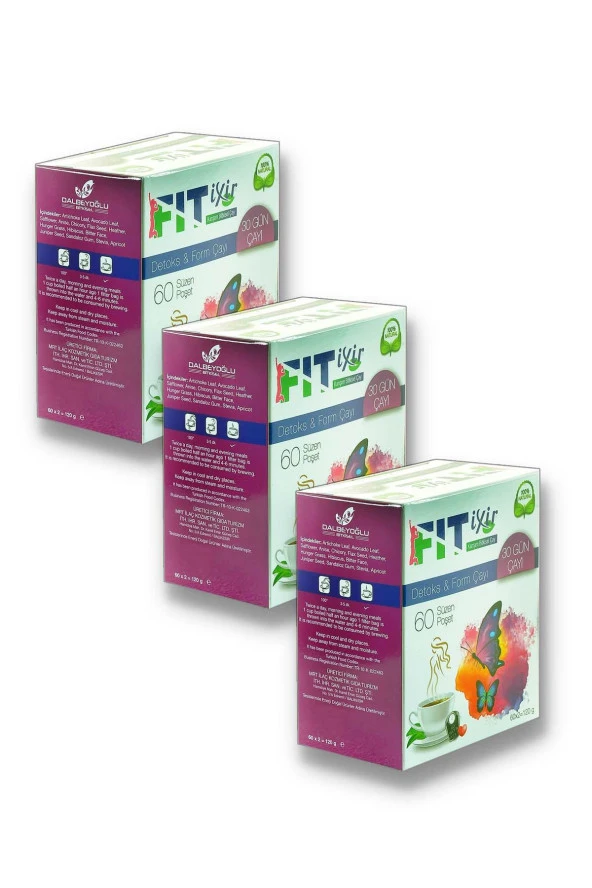 Fit İxir Bitkisel Karışım Detoks & Form Çayı 3 x 60 Süzen Poşet ürün görseli 1